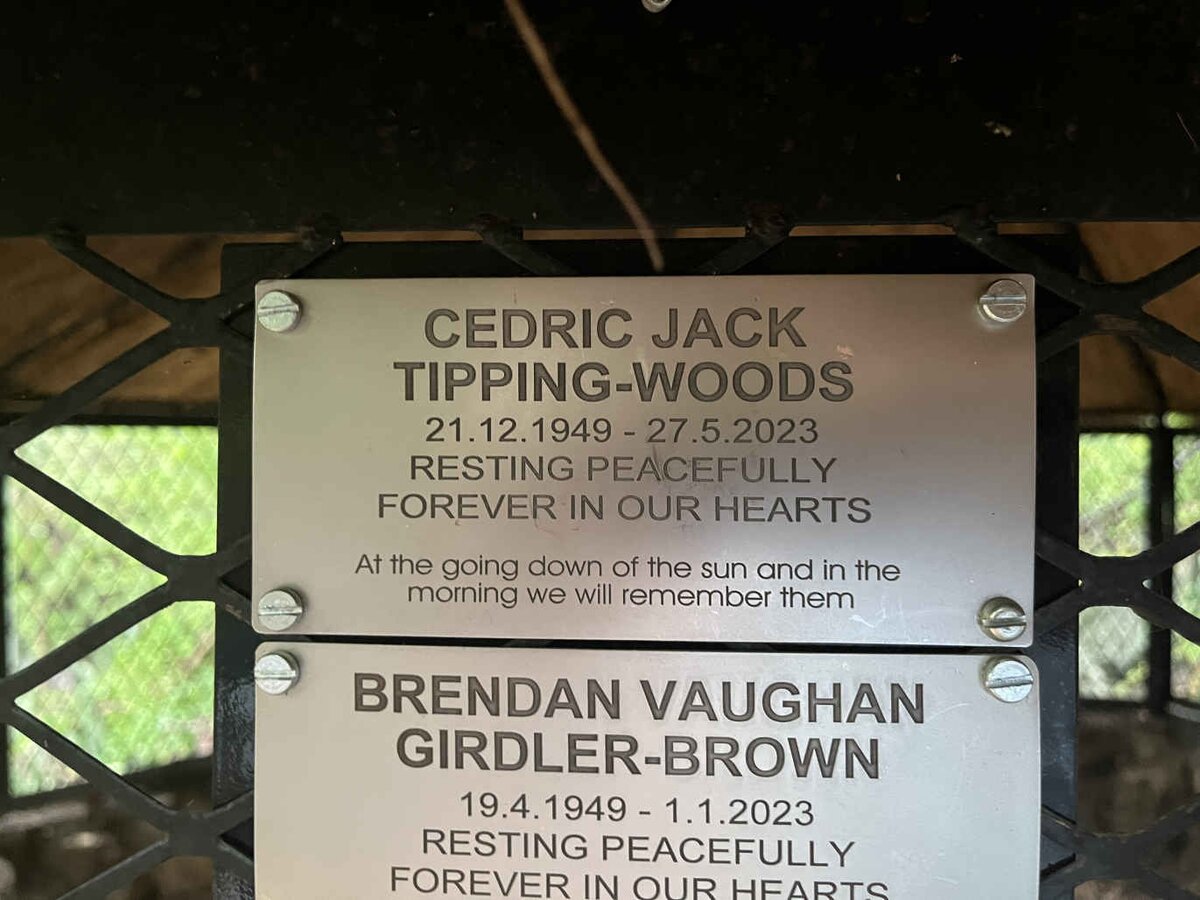 WOODS Cedric Jack, TIPPING- 1949-2023 :: GIRDLER-BROWN Brendan Vaughan 1949-2023