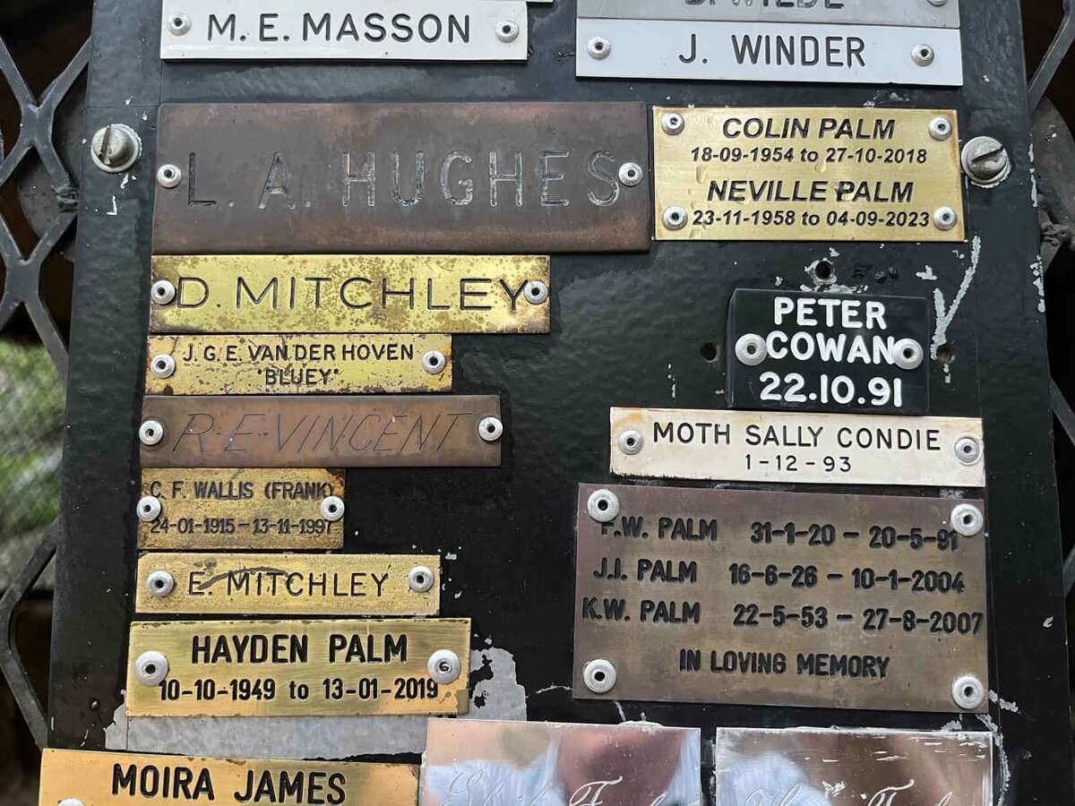 MASON :: HUGHES:: MITCHLEY :: VINCENT :: WALLIS :: PALM :: WINDER :: COWAN :: CONDIE