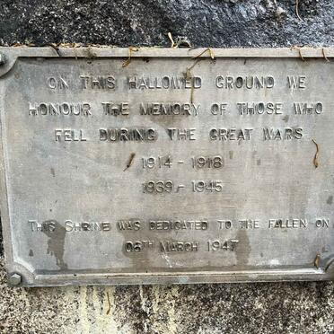 07. Memorial Shrine: Plaque