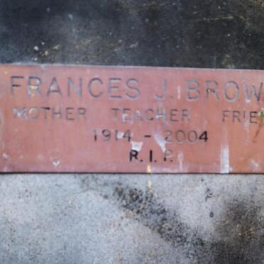 BROWN Frances J. 1914-2004