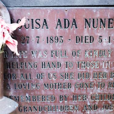 NUNES Louisa Ada 1893-1979