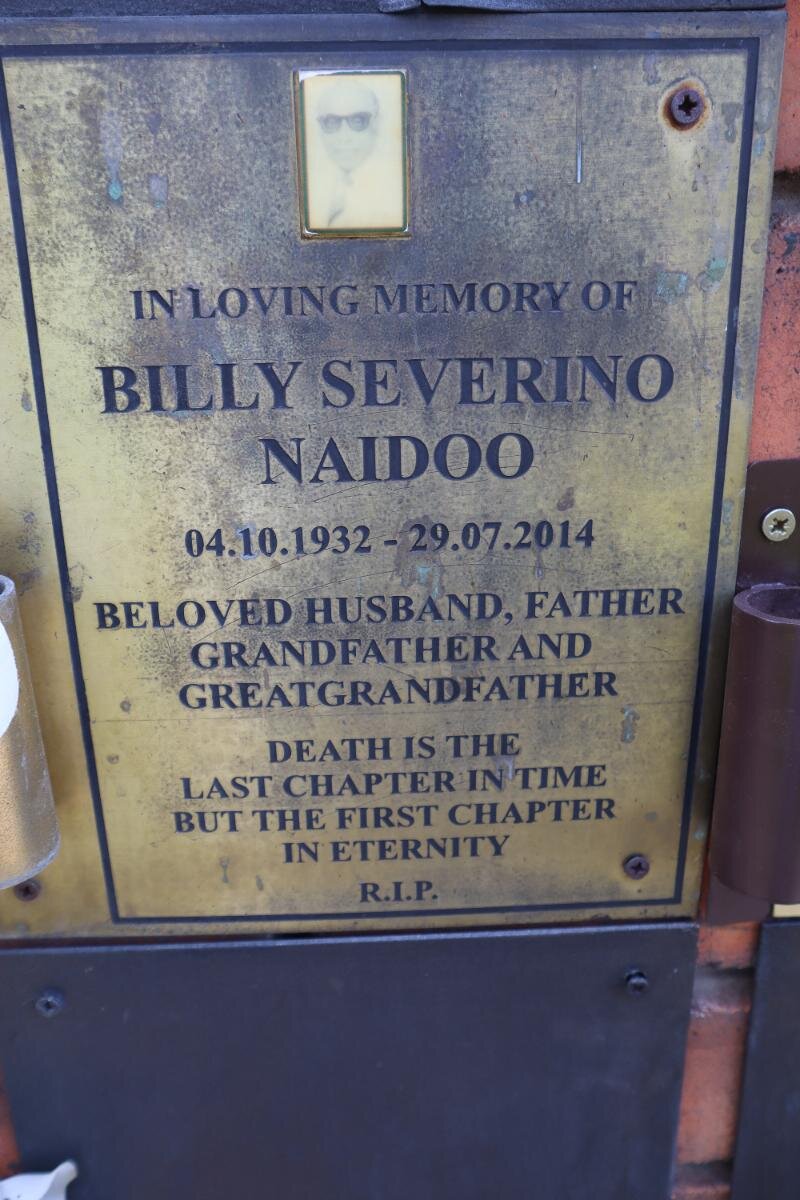 NAIDOO Billy Severino 1932-2014