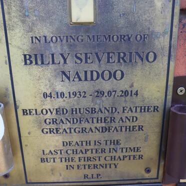NAIDOO Billy Severino 1932-2014