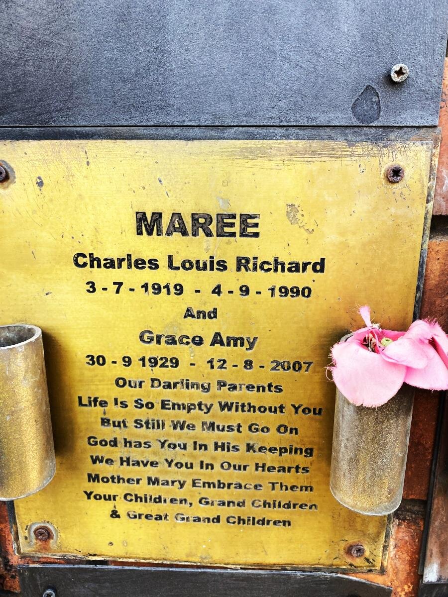 MAREE Charles Louis Richard 1919-1990 & Grace Amy 1929-2007