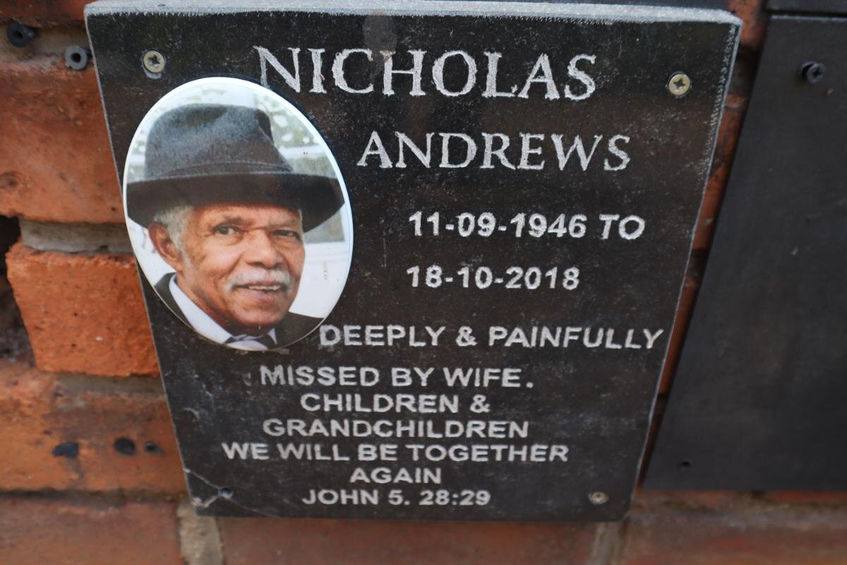 ANDREWS Nicholas 1946-2018