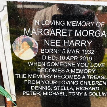 MORGAN Margaret nee HARRY 1932-2019