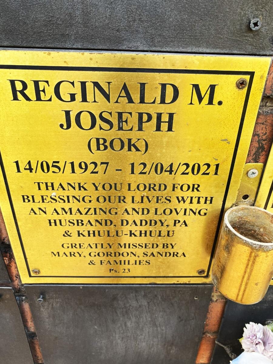 JOSEPH Reginald M. 1927-2021