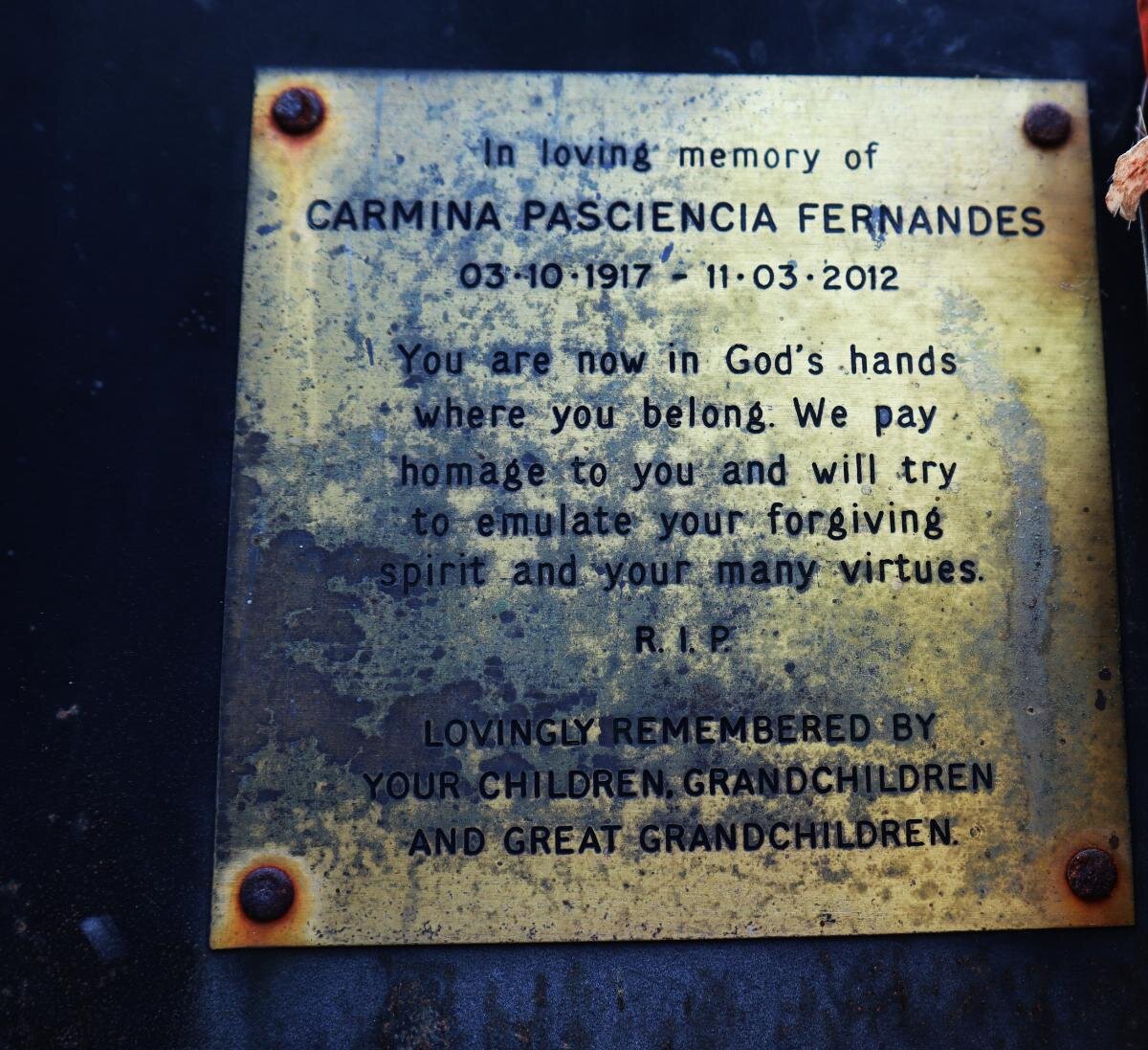 FERNANDES Carmina Pasciencia 1917-2012