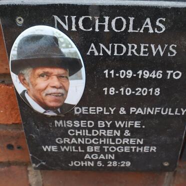 ANDREWS Nicholas 1946-2018