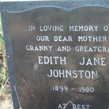 JOHNSTON Edith Jane 1899-1980