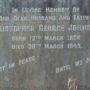 JOHNSTON Christopher George 1888-1948