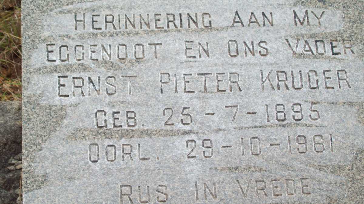 KRUGER Ernst Pieter 1895-1961