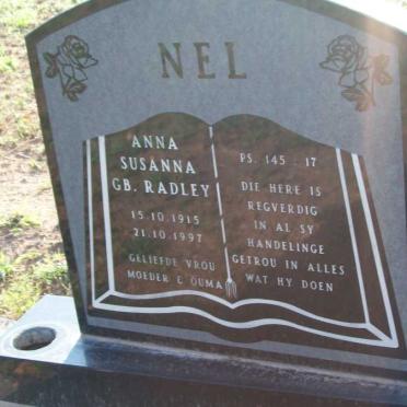 NEL Anna Susanna nee RADLEY 1915-1997