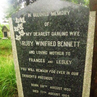 BENNETT Ruby Winifred 1932-1954