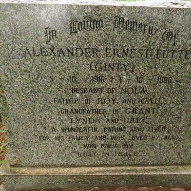 FUTTER Alexander Ernest 1916-1986