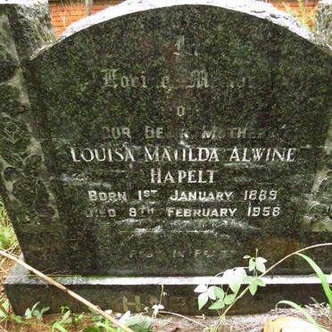 HAPELT Louisa Matilda Alwine 1889-1958