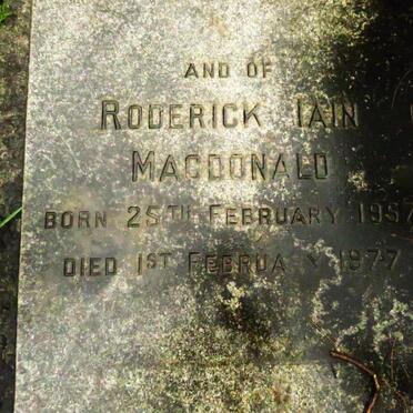 MACDONALD Iain Michael 1850-1953 :: MACDONALD Roderick Iain 1957-1977_1