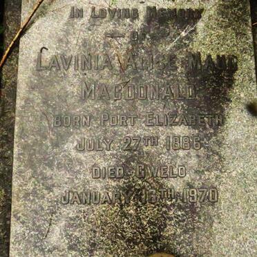 MACDONALD Lavinia Alice Maud 1886-1970