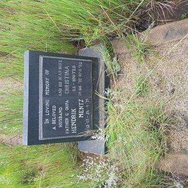 MENTZ Hendrik 1917-1979 &amp; Christina 1922-2003