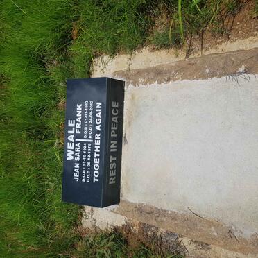 WEALE Frank 1913-2012 &amp; Jean Sara 1924-1979