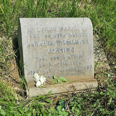 MANNING Johanna Wilhelmina 1876-1963