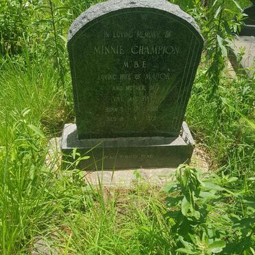 CHAMPION Minnie 1900-1979