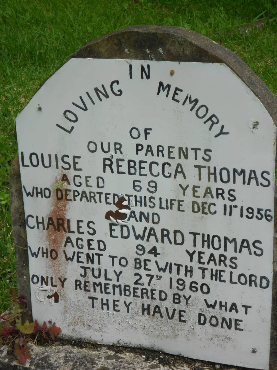 THOMAS Charles Edward -1960 & Louise Rebecca -1956