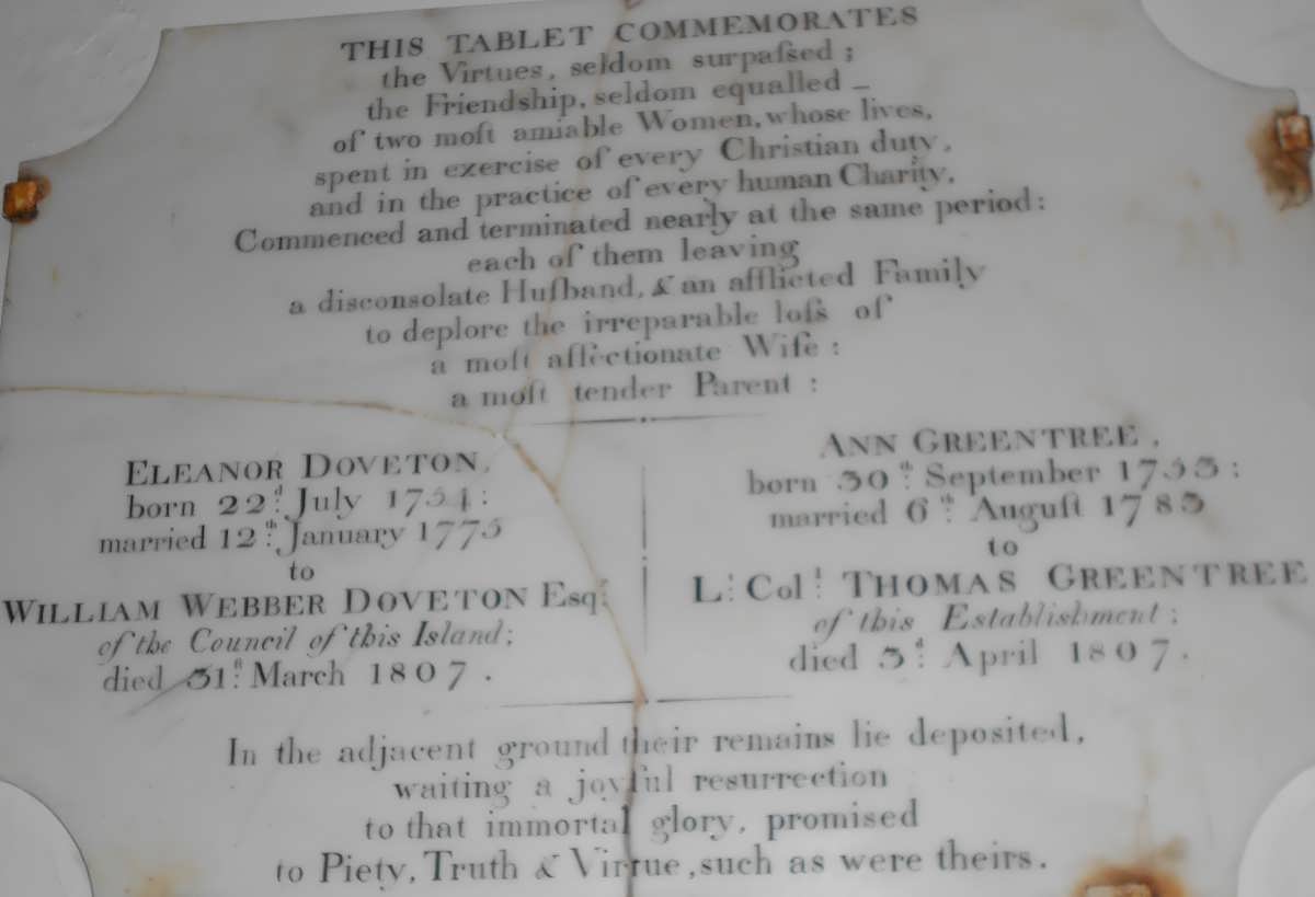 DOVETON William Webber -1807 & Eleanor 1734-1773 :: GREENTREE Thomas -1807 & Ann 1733-1783